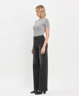 High Rise Patch Pkt Wide Leg