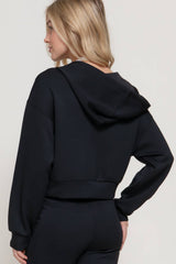 Long Sleeve Soft Modal Scuba Hoodie Jacket