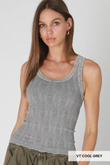 Vintage Reversible Lace Top: sage