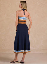 Terry Knit Halter Midi Dress