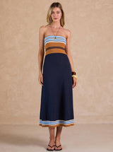 Terry Knit Halter Midi Dress