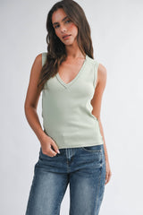 V-Neck Tank Top Oat