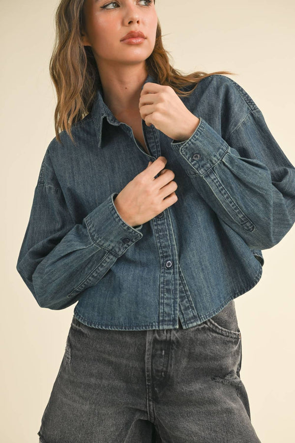 Crop Denim Shirt