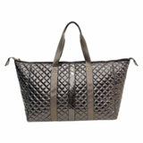 Diamond Quilted Weekender Duffel Bag | Espresso