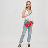 Winona Quilted  Multi-Compartment Crossbody: Black