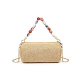 Rachel - Straw Clutch: Chocolate