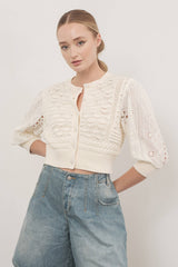 Cream Cardigan Sweater
