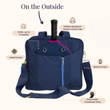 Pickleball Bag 3-in-1 Tote, Crossbody, Backpack : Black