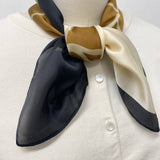 Wrapables Women's Satin Square Scarf, 26.5 x 26.5 Inch Neckerchief, Brown Lilies