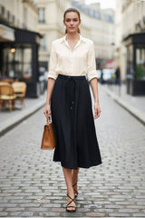 A-Line Midi Skirt
