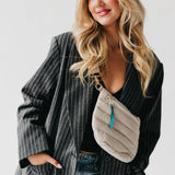 Jolie Puffer Bum Bag: Olive