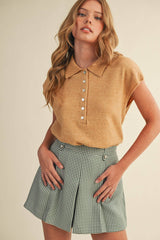 Cap Sleeve Sweater Green