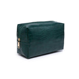 Croc Chic Cosmetic & Travel Organizer Pouch: Chocolate