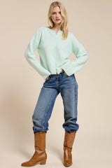 Essential Button Down Cardigan Seafoam