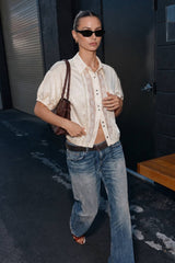 Lace Crepe Shirt