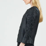 Liquid Leather ™ Ruched Detail Jacket