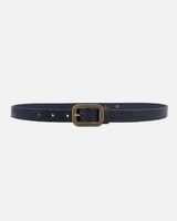 Brown Vintage Skinny Leather Belt