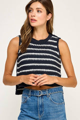 Navy Striped Tank