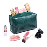 Croc Chic Cosmetic & Travel Organizer Pouch: Chocolate