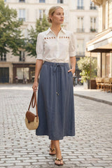 A-Line Midi Skirt