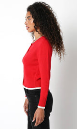 Tess Sweater: Black Cream