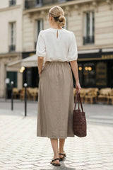 A-Line Midi Skirt
