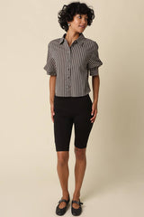 Brown Stripe Blouse