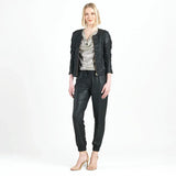 Liquid Leather ™ Ruched Detail Jacket