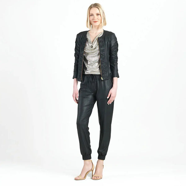 Liquid Leather ™ Ruched Detail Jacket