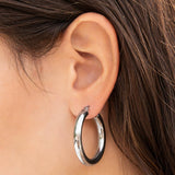 1 1/2" hollow hoop: Silver