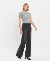 High Rise Patch Pkt Wide Leg