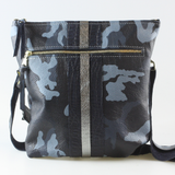 The Stripe Lakeshore - 2 sizes!: Jet w/3stripes: Silver / 9"x9.5" / Matching Leather Strap