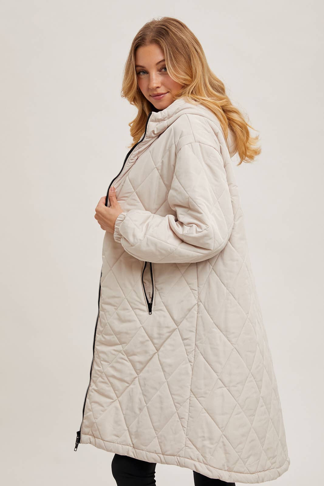 Long Quilted Puffer Coat