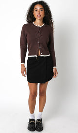 Tess Sweater: Black Cream