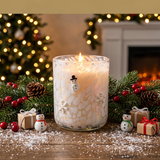 Snowman & Snowflake  12oz  Icon Candle