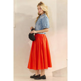 Short Puff Sleeve Denim Top