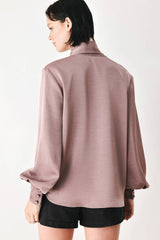 A solid woven top - FT2176 MAUVE: MAUVE / Contemporary / L