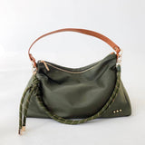 Nikki Nylon Slouchy Shoulder Bag: Navy