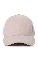 Solid faux wool baseball cap: Charcoal