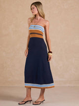 Terry Knit Halter Midi Dress