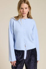 Essential Button Down Cardigan Top Walnut