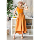 Knit top and Parachute Skirt  Dress: Olive