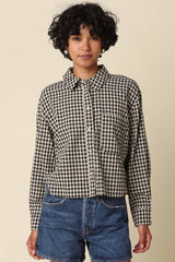 Gingham Button-Up Shirt