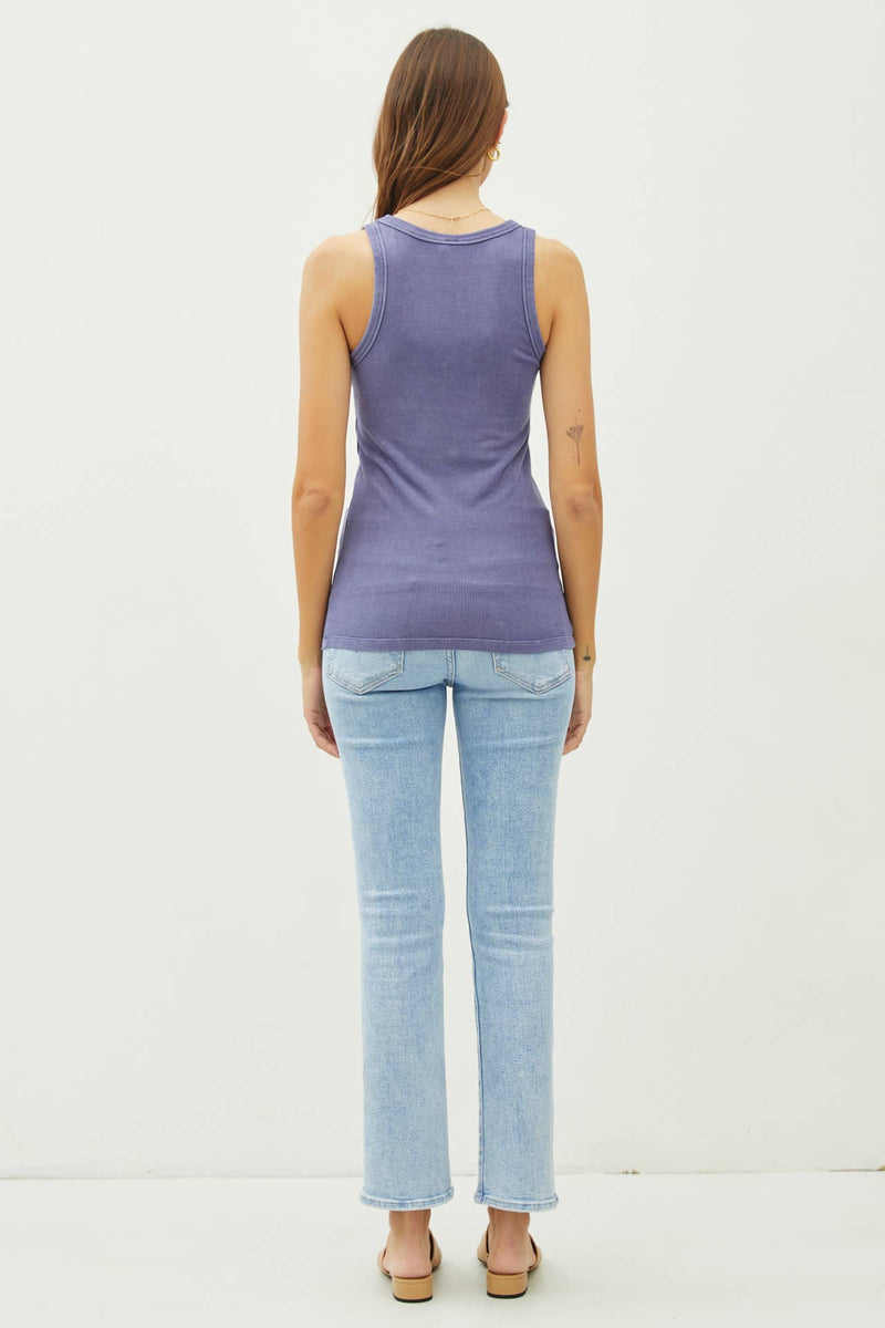 Taupe Ribbed Tank Top