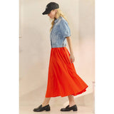 Short Puff Sleeve Denim Top