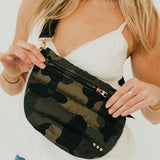 Jolie Puffer Bum Bag: Olive
