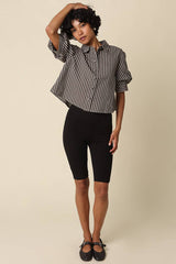 Brown Stripe Blouse
