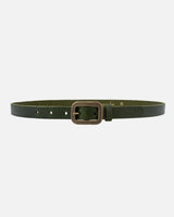 Brown Vintage Skinny Leather Belt