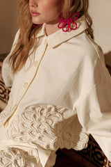 Floral Embellishment Jacket