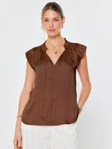 Margot Pleated Sleeve Blouse